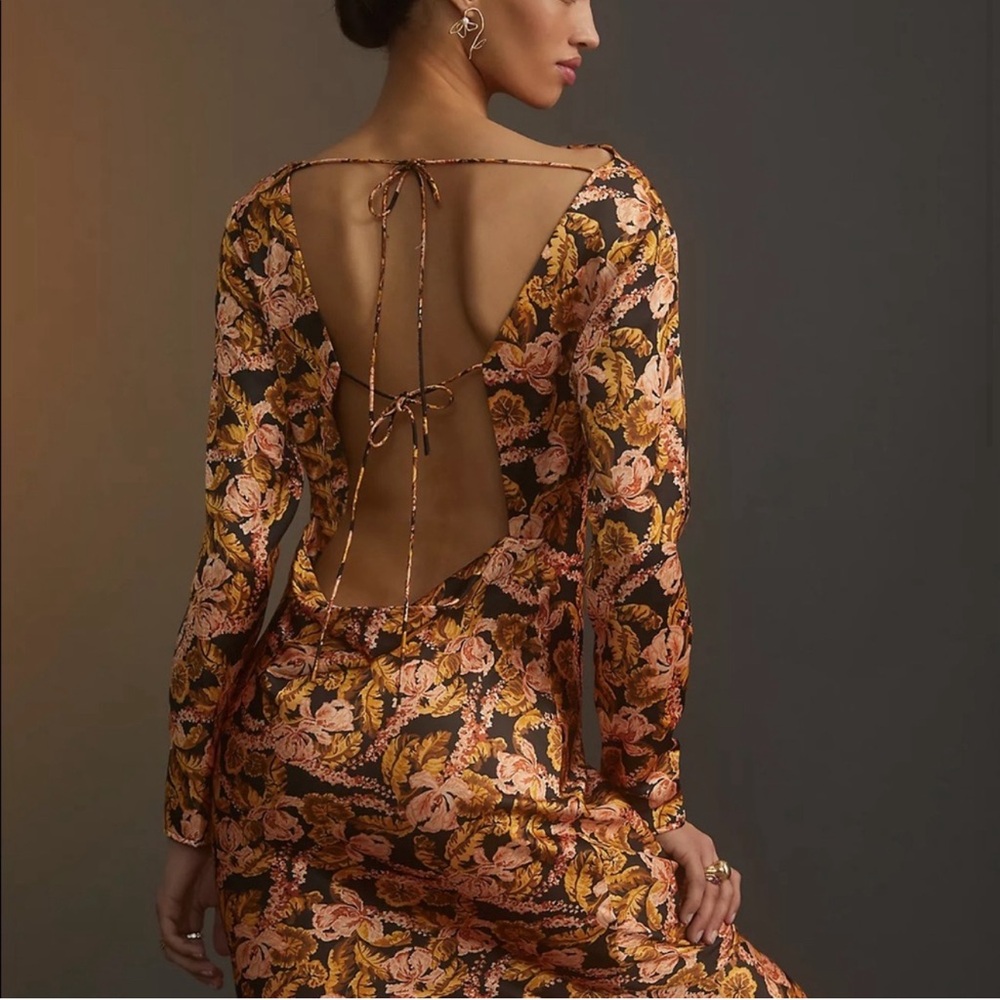 Anthropologie/Significant Other Flounced Floral Maxi Dress